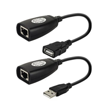 2 упаковки сетевого удлинителя USB-RJ45 Lan Ethernet, адаптер для ретранслятора