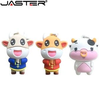 ASTER фирменная новинка, красочная USB-флешка с изображением коровы, милый студенческий подарок, кролик, конфеты, USB-флешки 32 ГБ, 64 ГБ, 128 ГБ, USB-флешка