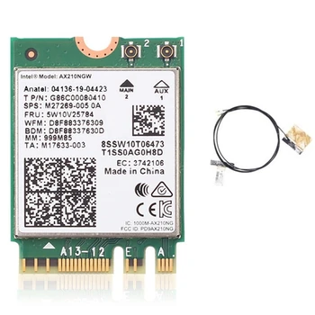 Горячая сетевая карта AX210NGW WIFI6E Bluetooth 5.2 5374M двухдиапазонная беспроводная сетевая карта со встроенной антенной