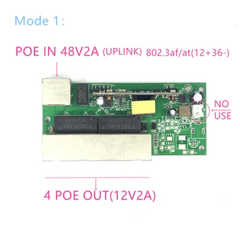 Обратный понижающий poe-переключатель POE IN/OUT5V/12V/24V 90W/4 = 15W 100 Мбит/с 802.3AT 45+ 78- DC5V ~ 30V long distance series Force POE