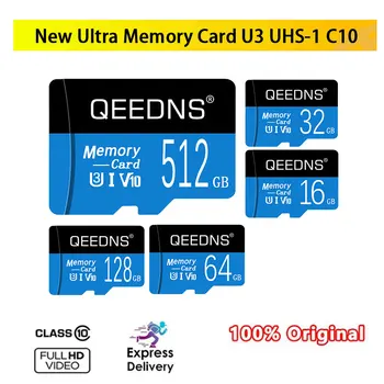 Оригинальная карта Micro SD U3 512GB Class10 8GB 16GB 32GB Высокоскоростная Карта памяти U1 256GB 128GB TF Card V10 Mini SD Flash Card