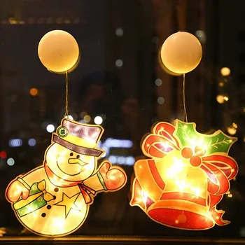 Подвесной Рождественский светодиодный светильник Рождественское украшение Праздничный светодиодный светильник Санта-Клаус Снеговик Водонепроницаемый супер яркий
